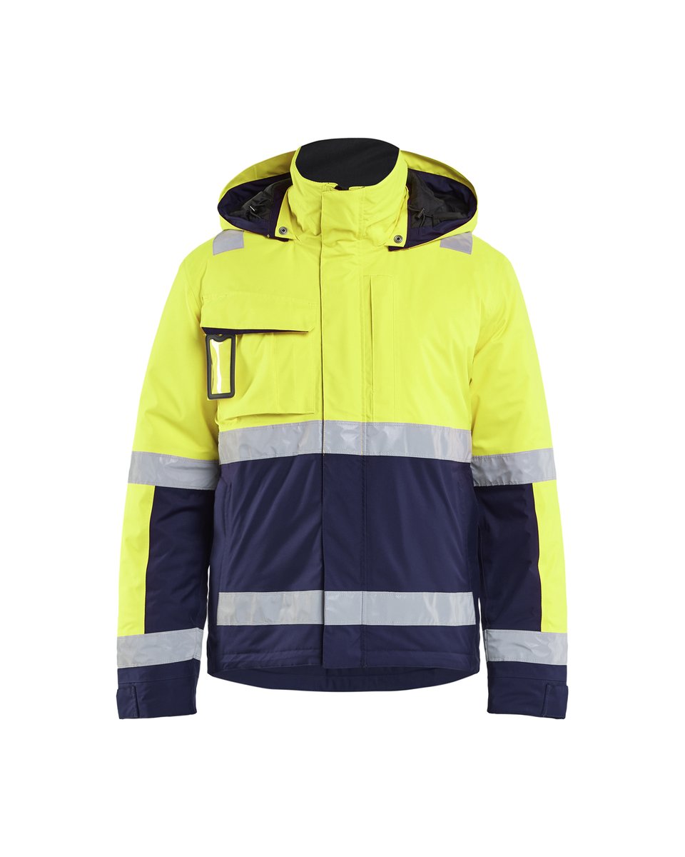 Blåkläder 4870 Winterjas High Vis - High Vis Geel/Marineblauw