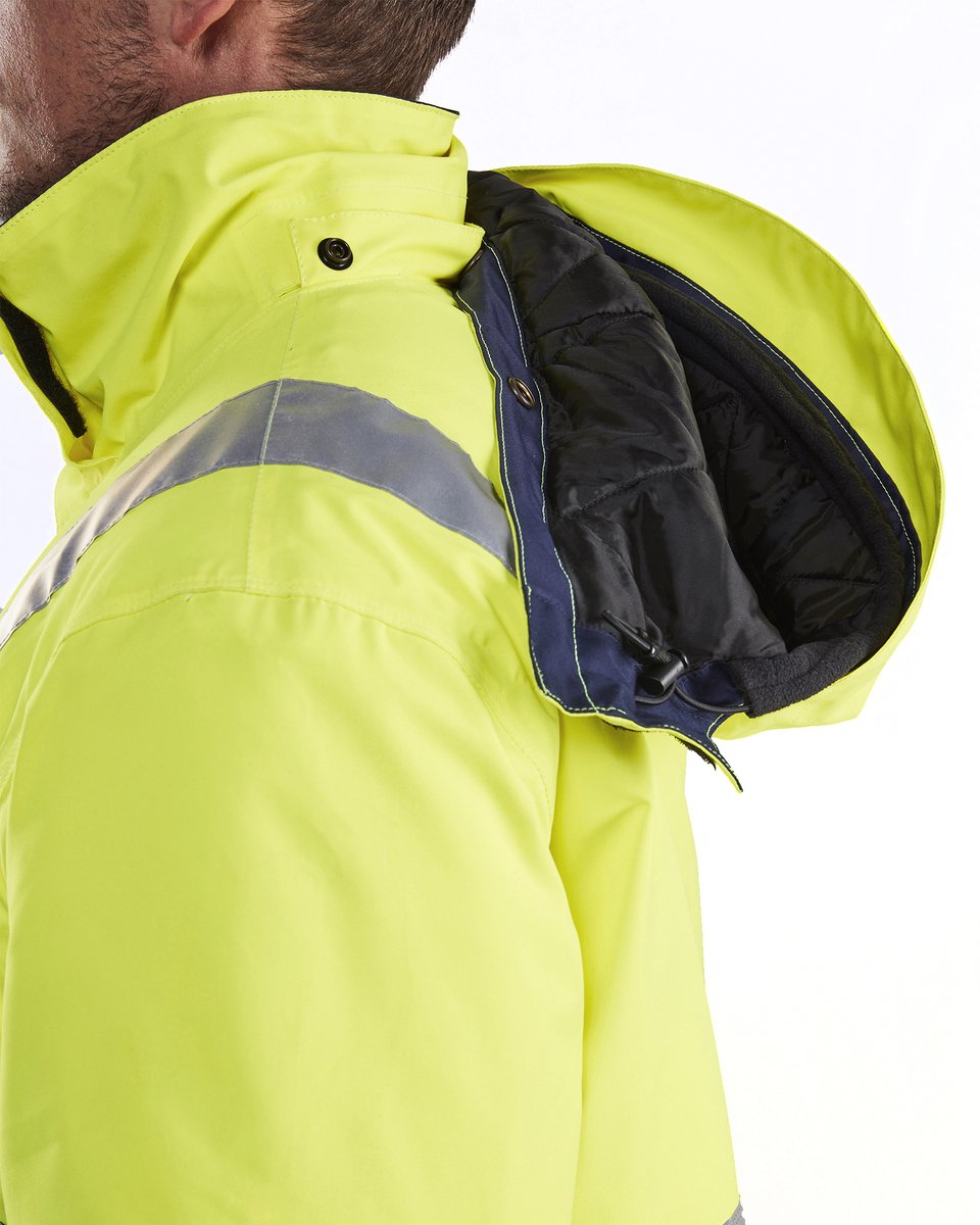 Blåkläder 4870 Winterjas High Vis - High Vis Geel/Marineblauw
