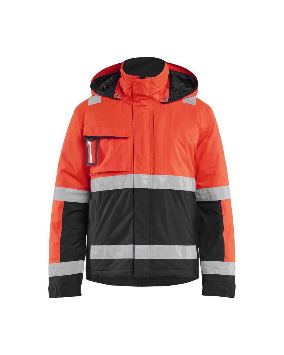 Blåkläder 4870 Winterjas High Vis - High Vis Rood/Zwart