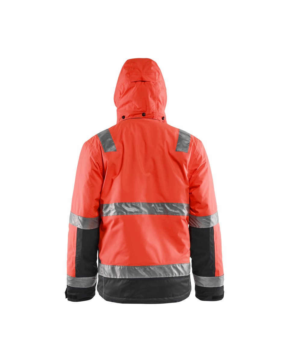 Blåkläder 4870 Winterjas High Vis - High Vis Rood/Zwart
