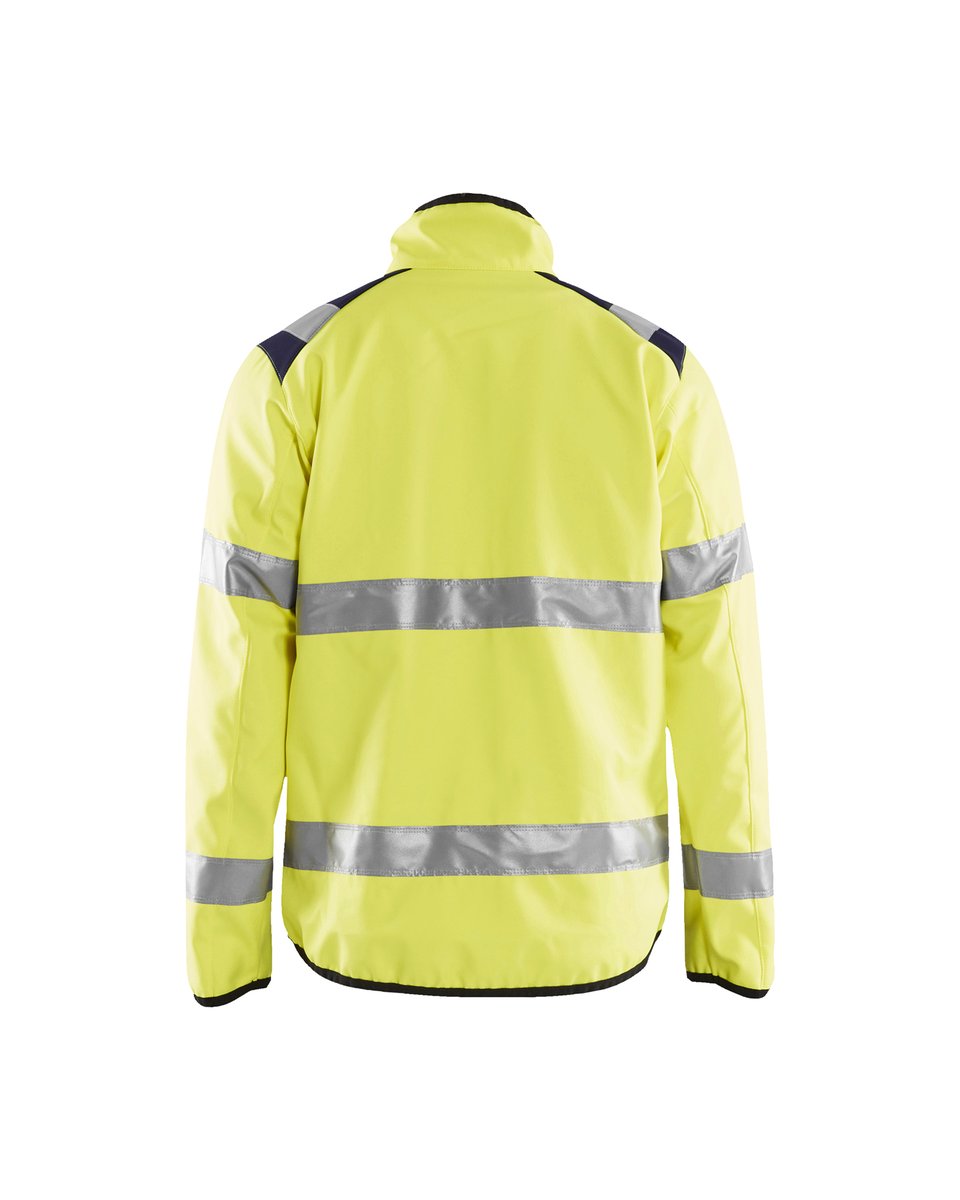 Blåkläder 4877 Softshell jack High Vis - High Vis Geel/Marineblauw