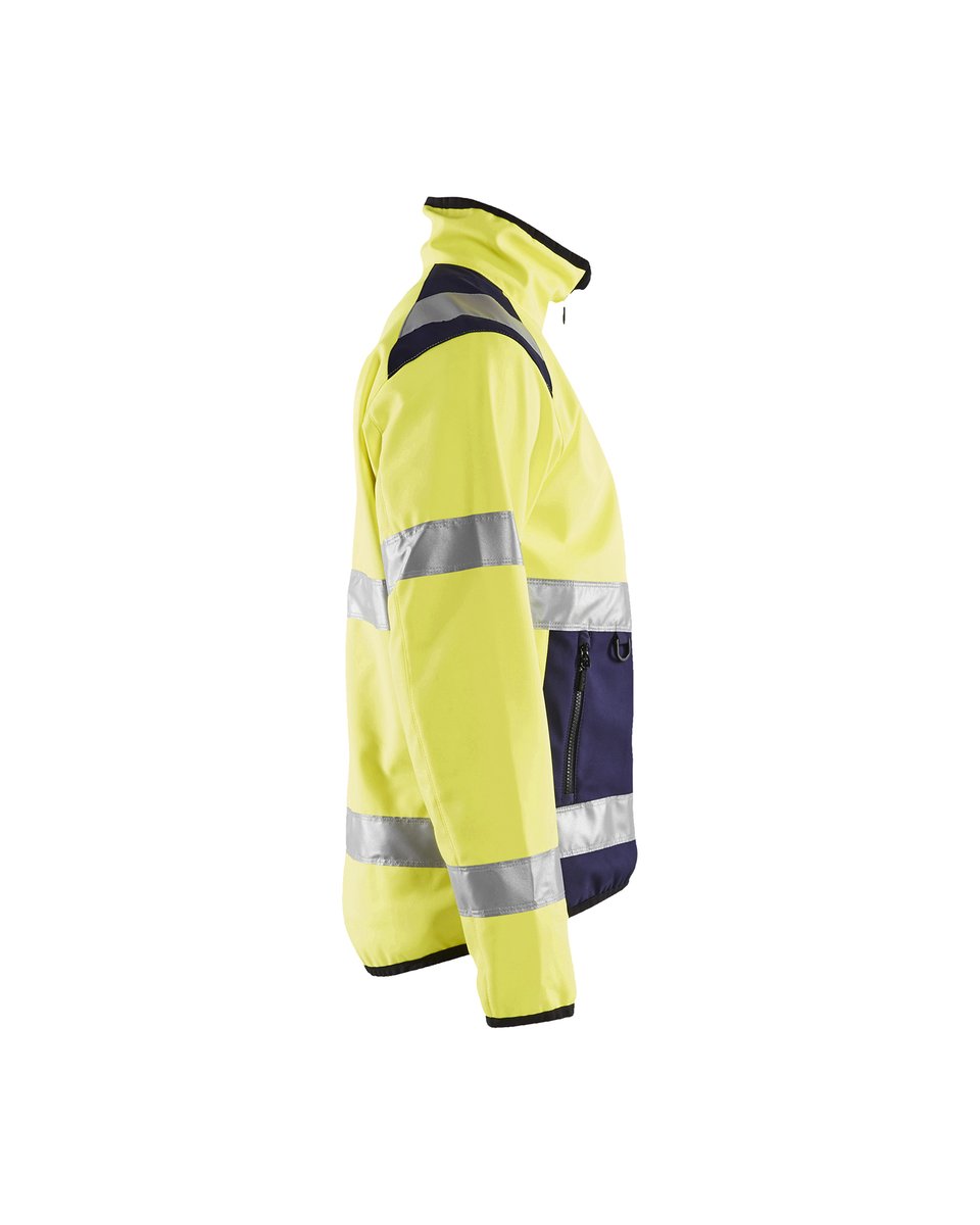 Blåkläder 4877 Softshell jack High Vis - High Vis Geel/Marineblauw