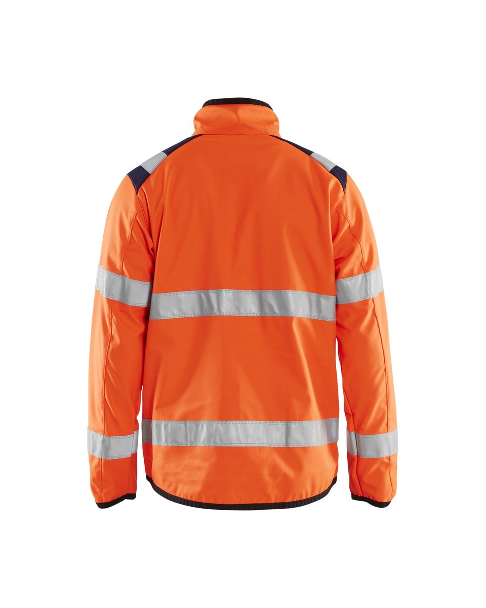 Blåkläder 4877 Softshell jack High Vis - High Vis Oranje/Marineblauw