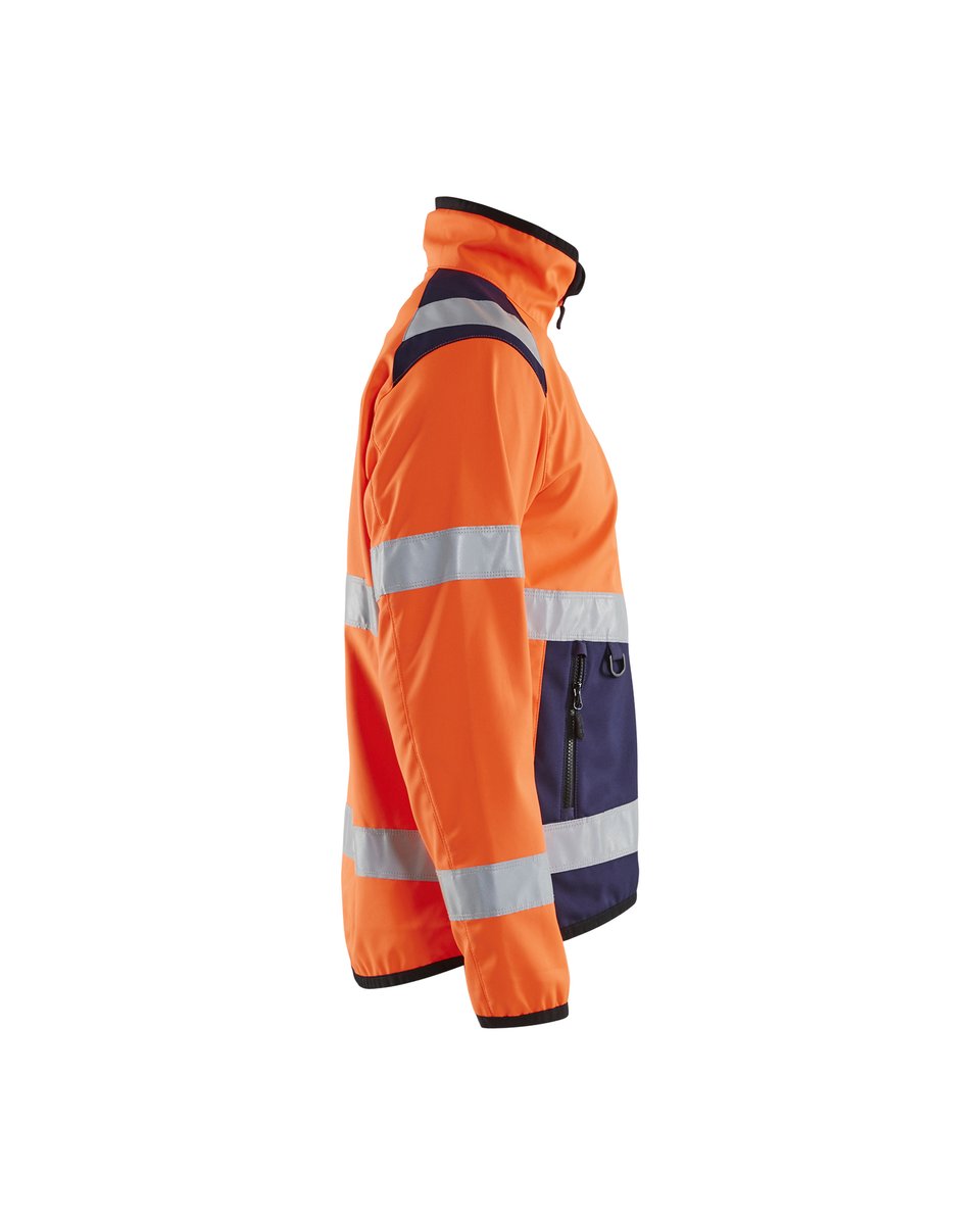 Blåkläder 4877 Softshell jack High Vis - High Vis Oranje/Marineblauw
