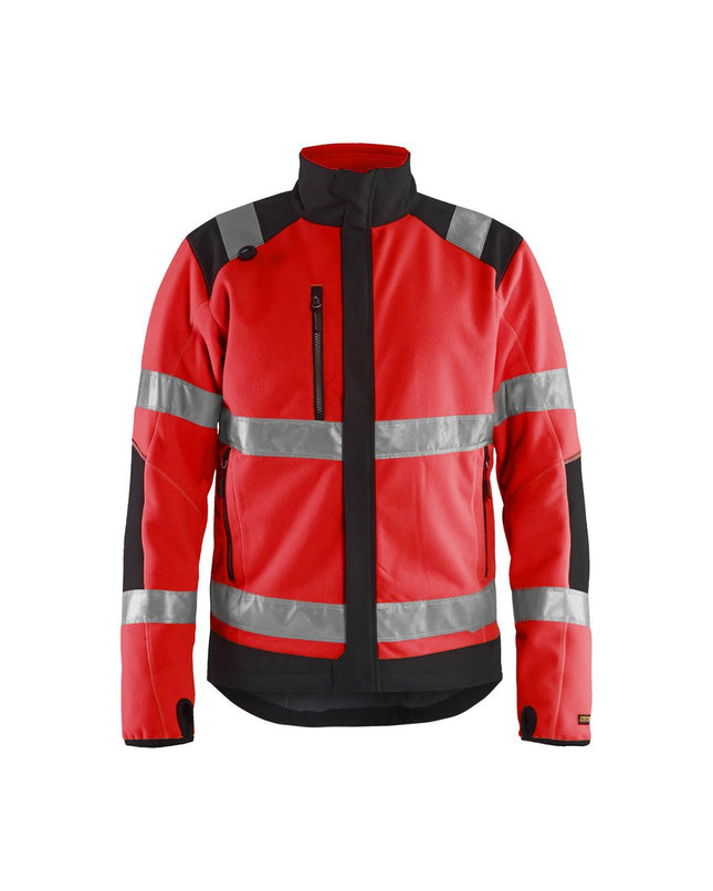 Blåkläder 4888 Winddicht Fleecejack High Vis - High Vis Rood/Zwart