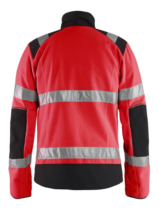 Blåkläder 4888 Winddicht Fleecejack High Vis - High Vis Rood/Zwart