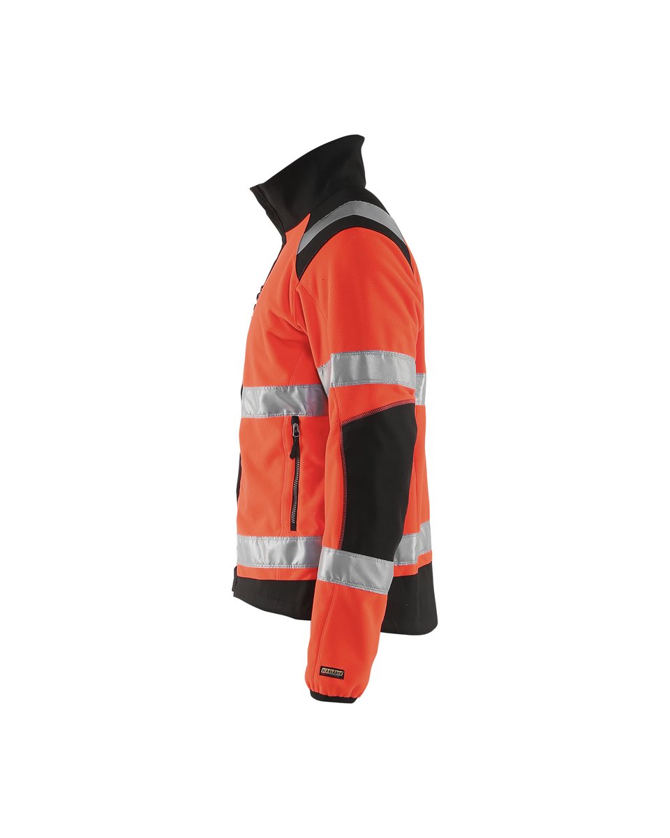 Blåkläder 4888 Winddicht Fleecejack High Vis - High Vis Rood/Zwart