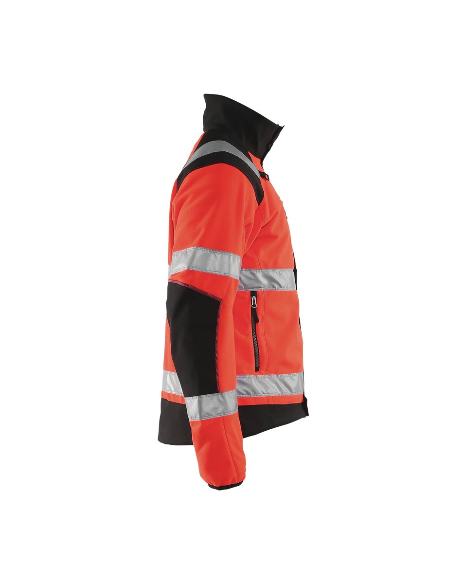 Blåkläder 4888 Winddicht Fleecejack High Vis - High Vis Rood/Zwart