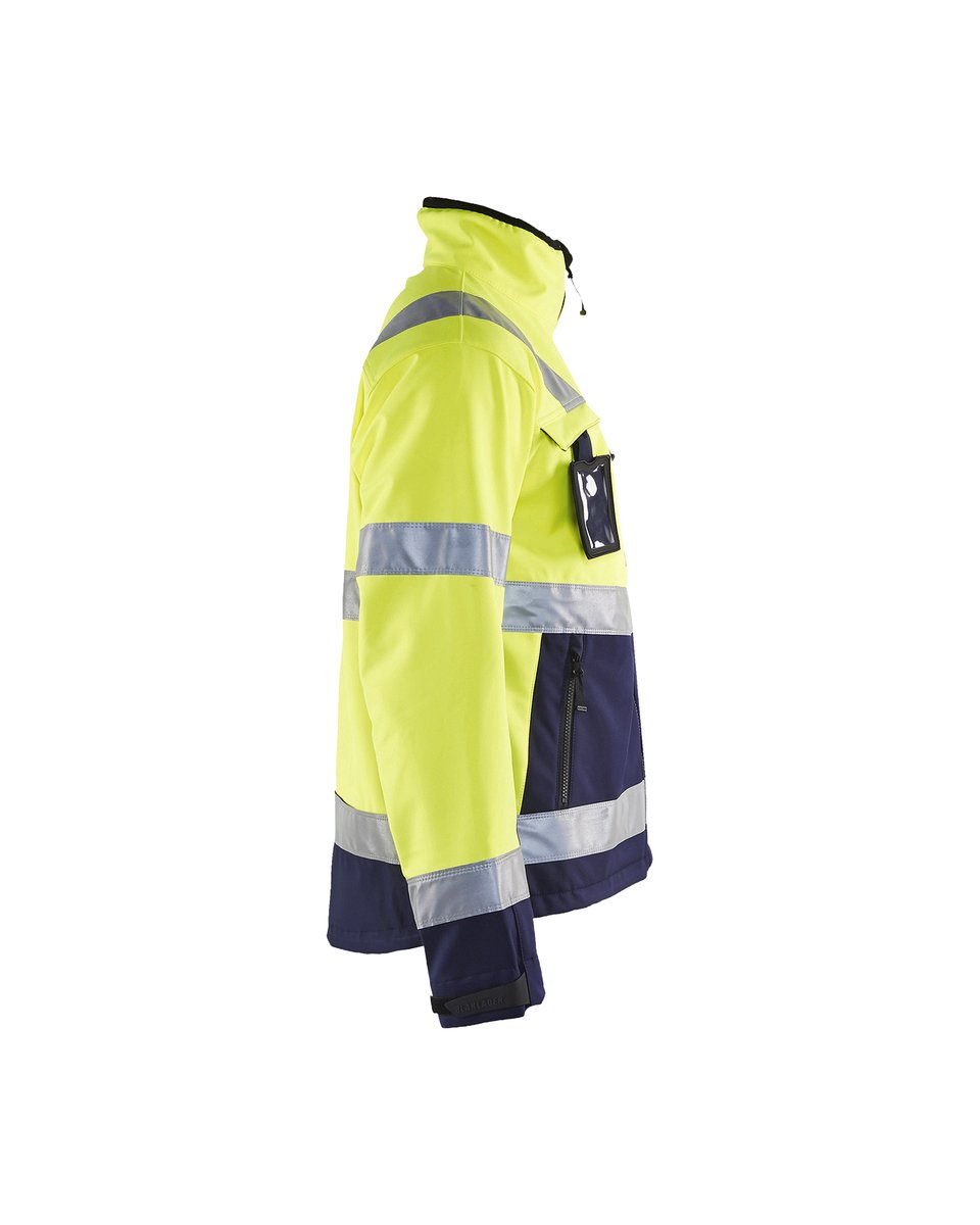 Blåkläder 4900 Softshell jack High Vis - High Vis Geel/Marineblauw