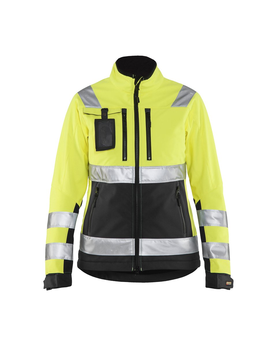 Blåkläder 4902 Dames Softshell jack High Vis - High Vis Geel/Zwart