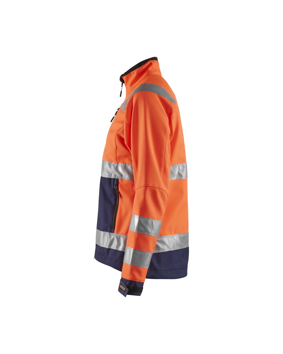 Blåkläder 4902 Dames Softshell jack High Vis - High Vis Oranje/Marineblauw