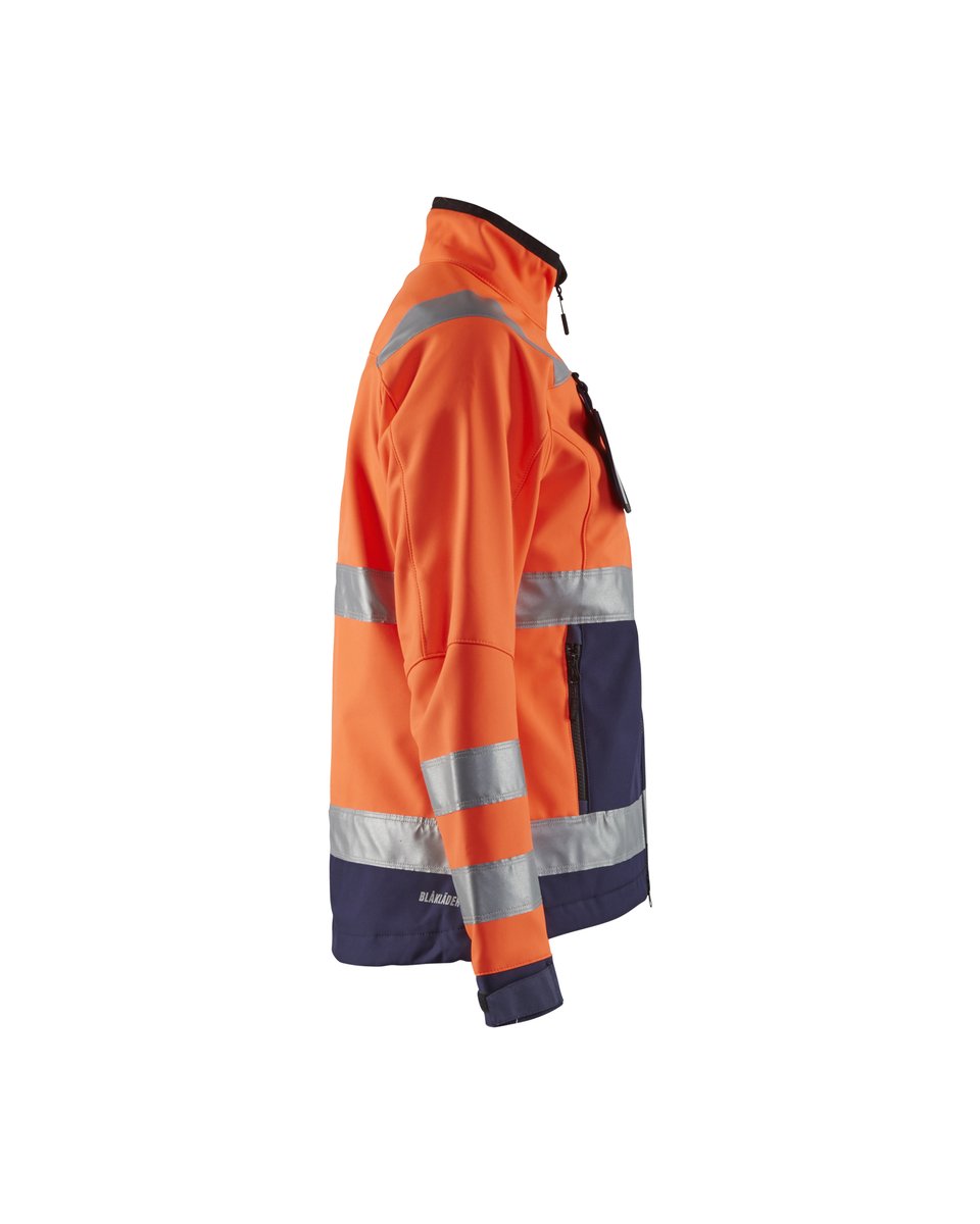 Blåkläder 4902 Dames Softshell jack High Vis - High Vis Oranje/Marineblauw
