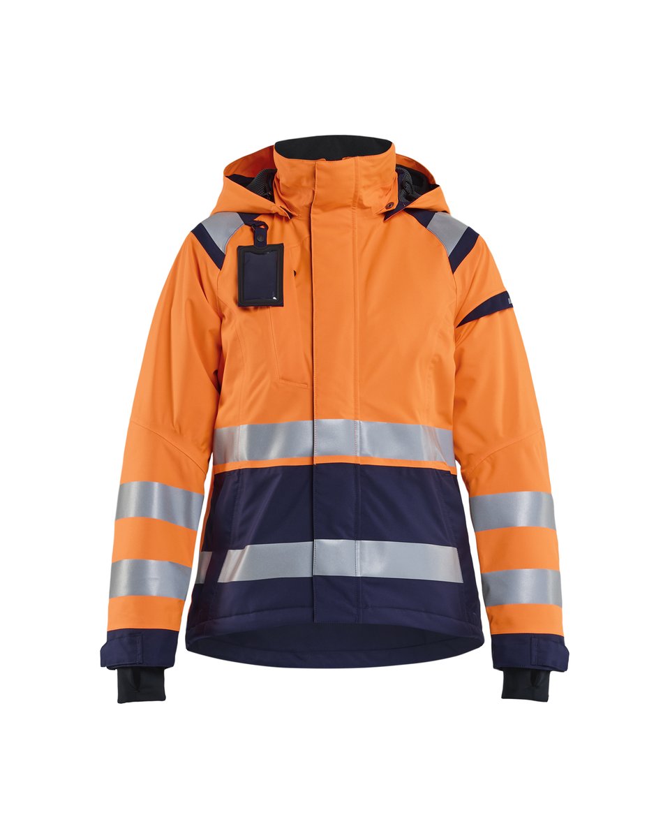 Blåkläder 4904 Dames Shell jack High Vis - High Vis Oranje/Marineblauw