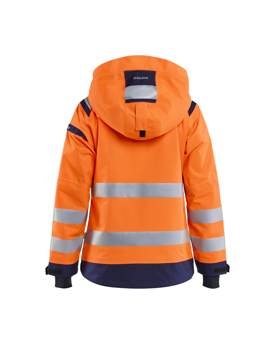 Blåkläder 4904 Dames Shell jack High Vis - High Vis Oranje/Marineblauw