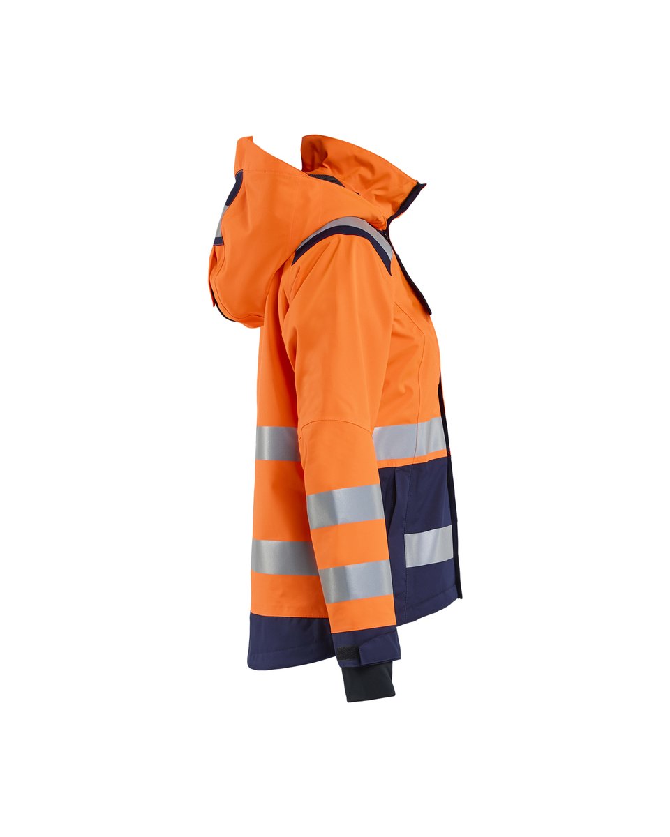 Blåkläder 4904 Dames Shell jack High Vis - High Vis Oranje/Marineblauw