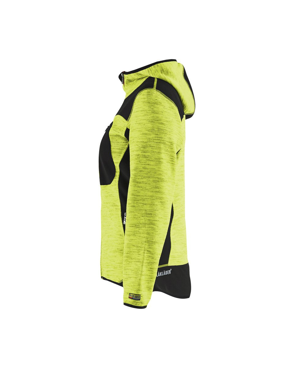 Blåkläder 4931 Dames gebreid vest met softshell - High Vis Geel/Zwart