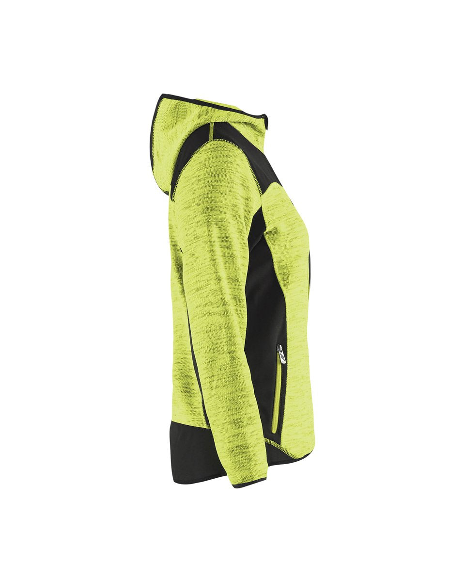 Blåkläder 4931 Dames gebreid vest met softshell - High Vis Geel/Zwart