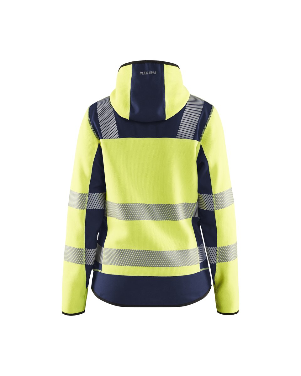 Blåkläder 4967 Dames gebreid vest High Vis - High Vis Geel/Marineblauw