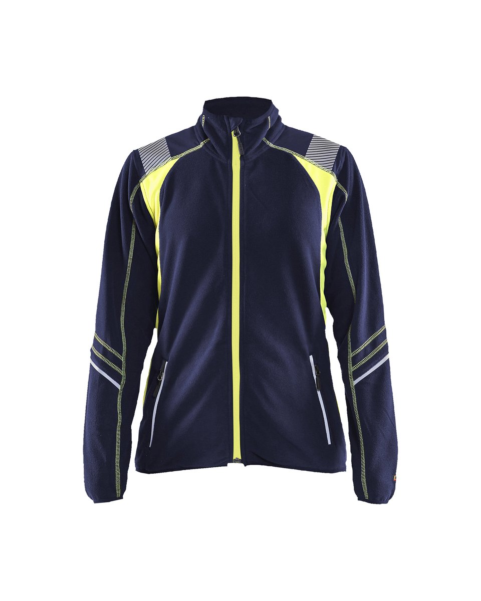 Blåkläder 4973 Dames microfleecevest Visible - Marine/High Vis Geel