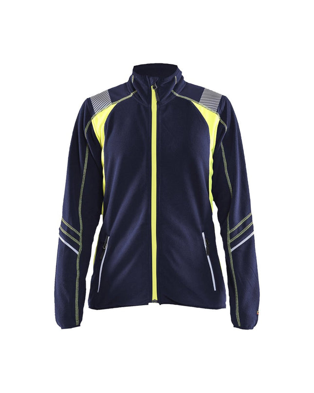 Blåkläder 4973 Dames microfleecevest Visible - Marine/High Vis Geel