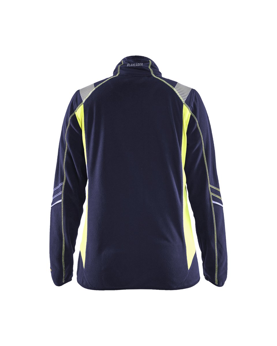 Blåkläder 4973 Dames microfleecevest Visible - Marine/High Vis Geel