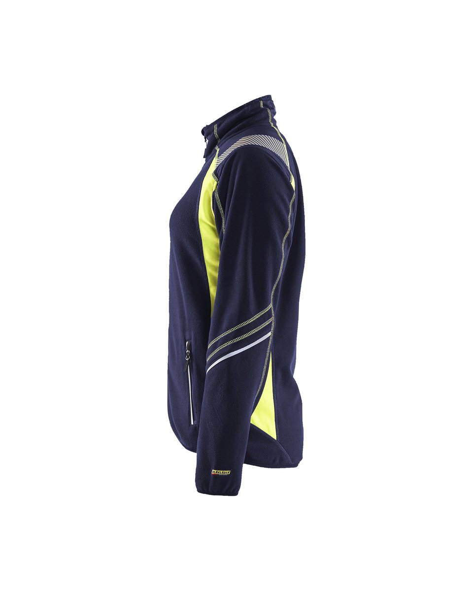 Blåkläder 4973 Dames microfleecevest Visible - Marine/High Vis Geel