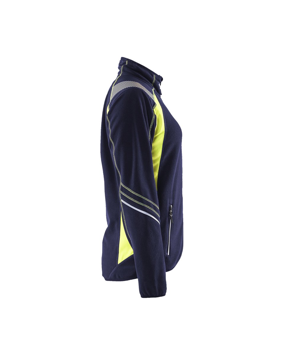 Blåkläder 4973 Dames microfleecevest Visible - Marine/High Vis Geel