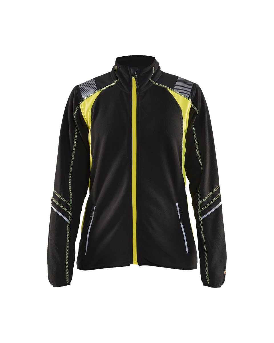 Blåkläder 4973 Dames microfleecevest Visible - Zwart/High Vis Geel