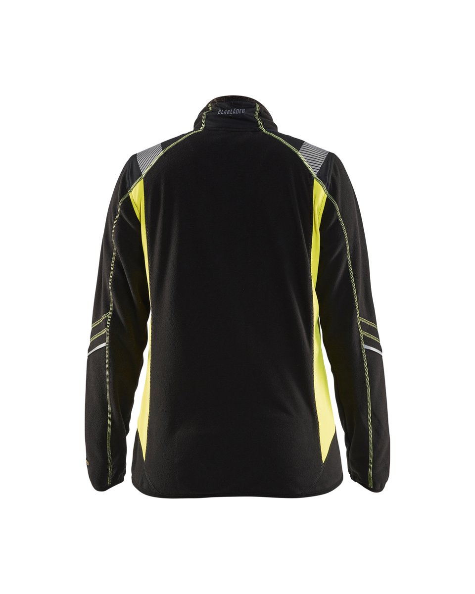 Blåkläder 4973 Dames microfleecevest Visible - Zwart/High Vis Geel