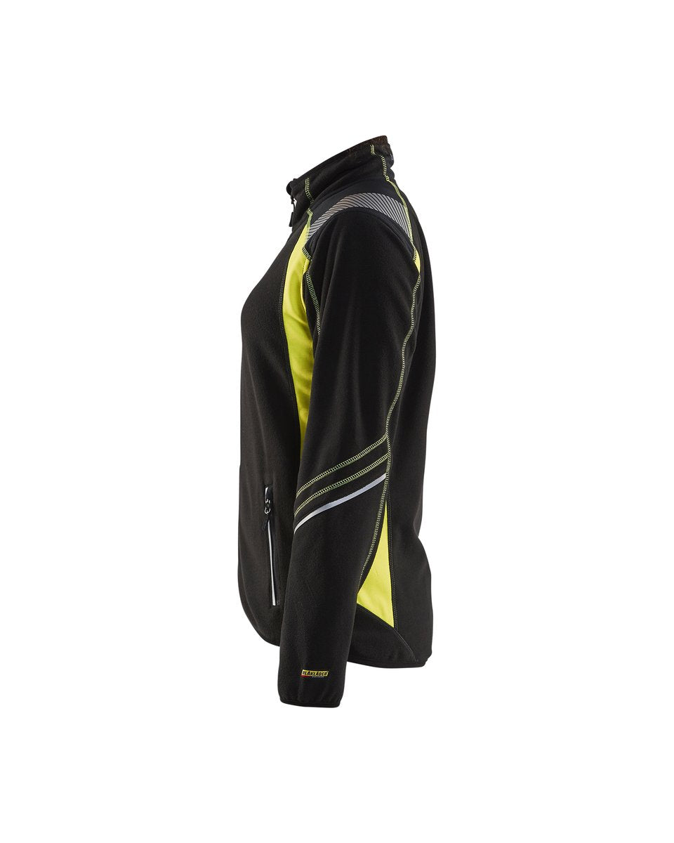 Blåkläder 4973 Dames microfleecevest Visible - Zwart/High Vis Geel
