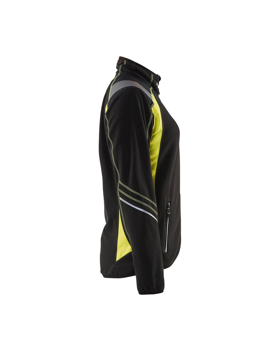 Blåkläder 4973 Dames microfleecevest Visible - Zwart/High Vis Geel