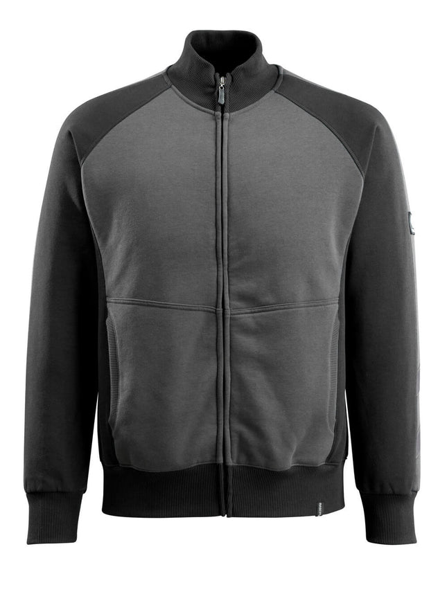MASCOT® Unique Sweatshirt met rits – Donkerantraciet/Zwart