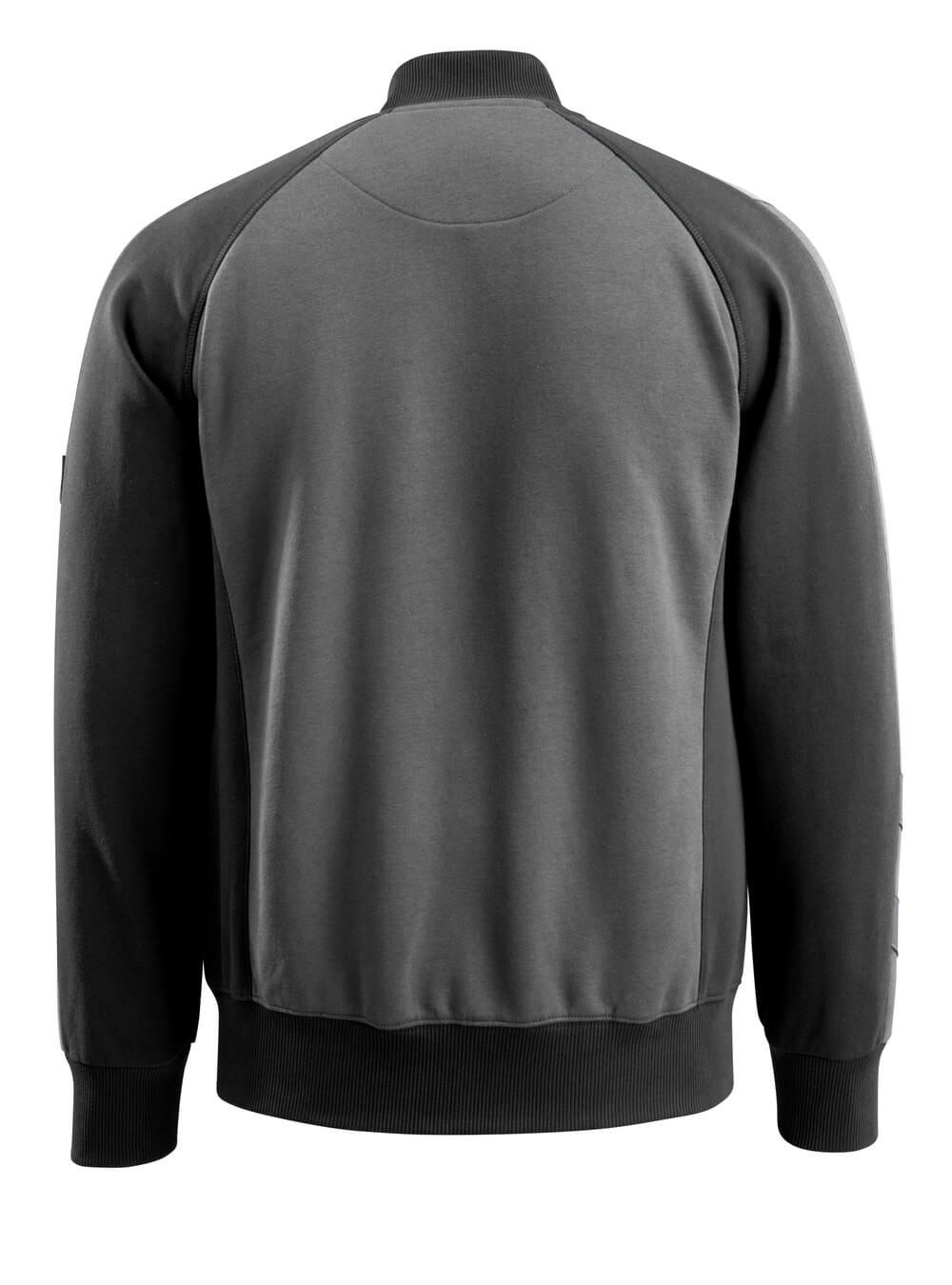 MASCOT® Unique Sweatshirt met rits – Donkerantraciet/Zwart