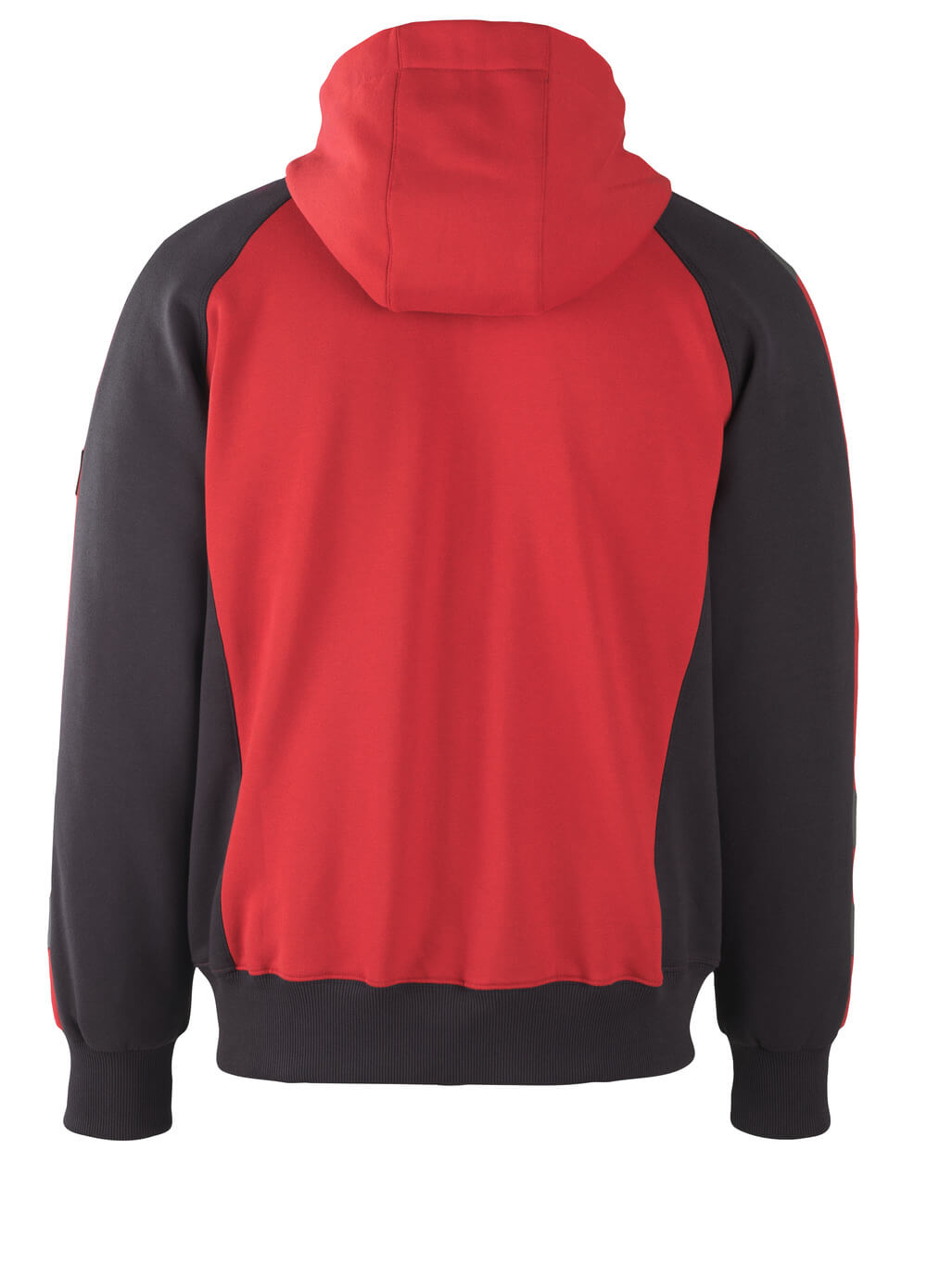MASCOT® Unique Capuchontrui met rits – Rood/Zwart