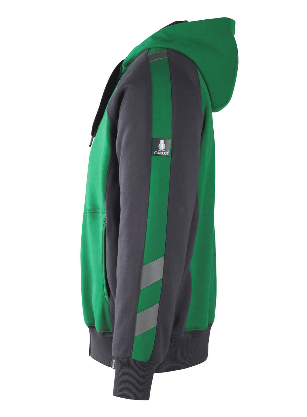 MASCOT® Unique Capuchontrui met rits – Groen/Zwart