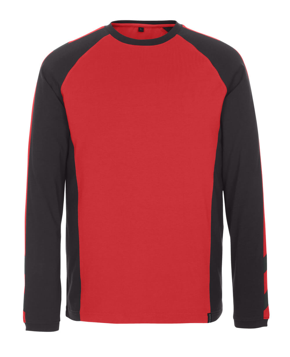 MASCOT® Unique T-shirt met lange mouwen – Rood/Zwart