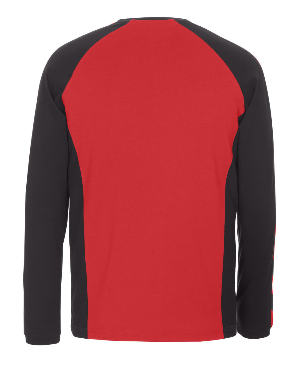 MASCOT® Unique T-shirt met lange mouwen – Rood/Zwart