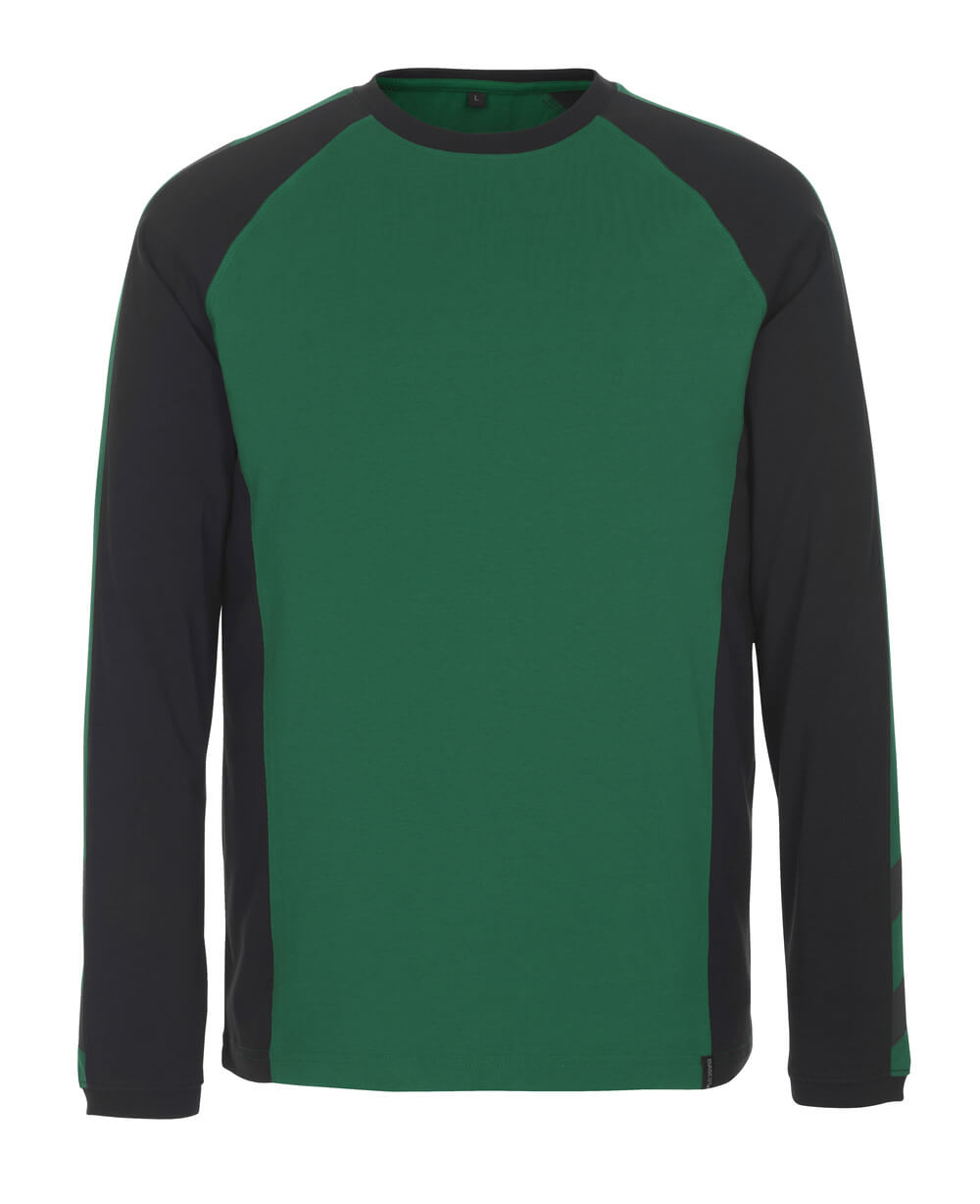 MASCOT® Unique T-shirt met lange mouwen – Groen/Zwart