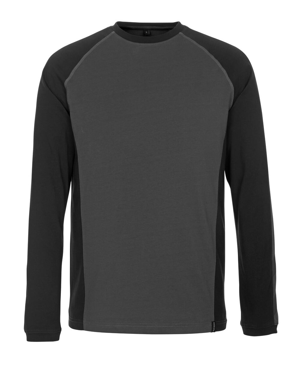 MASCOT® Unique T-shirt met lange mouwen – Donkerantraciet/Zwart