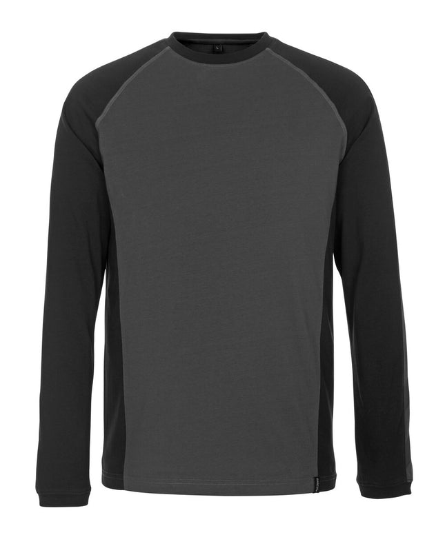 MASCOT® Unique T-shirt met lange mouwen – Donkerantraciet/Zwart