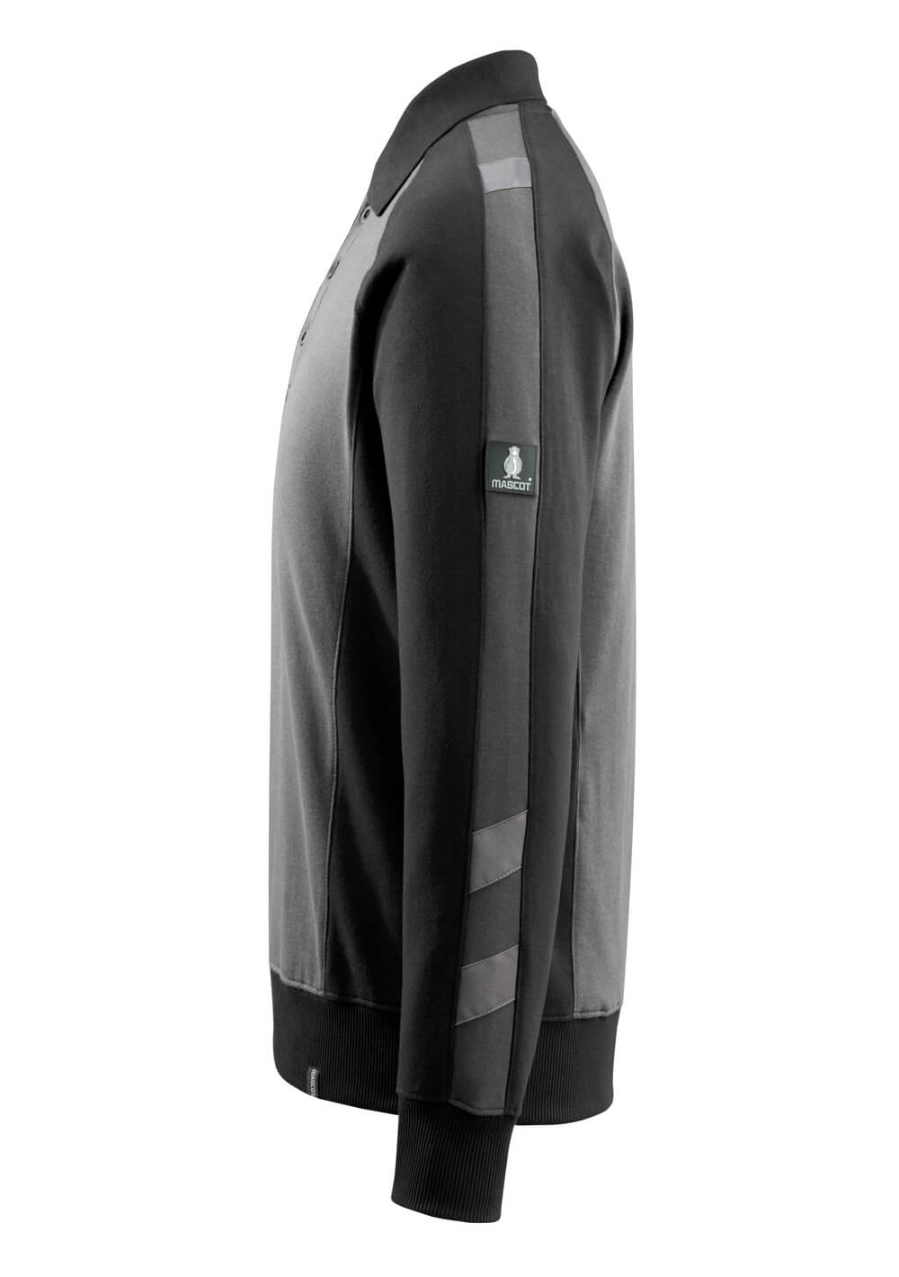 MASCOT® Unique Polosweatshirt – Donkerantraciet/Zwart