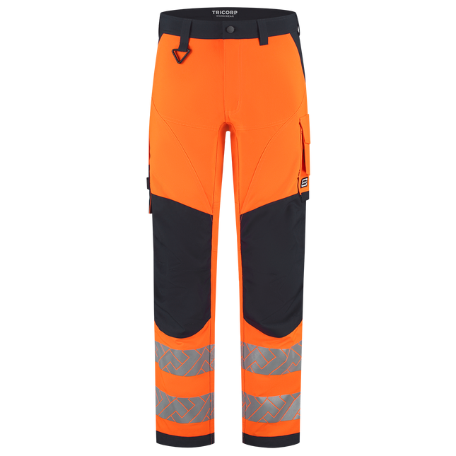 Werkbroek 4-Way Stretch High Vis Redefined Knieversterking - FluororangeInk 66