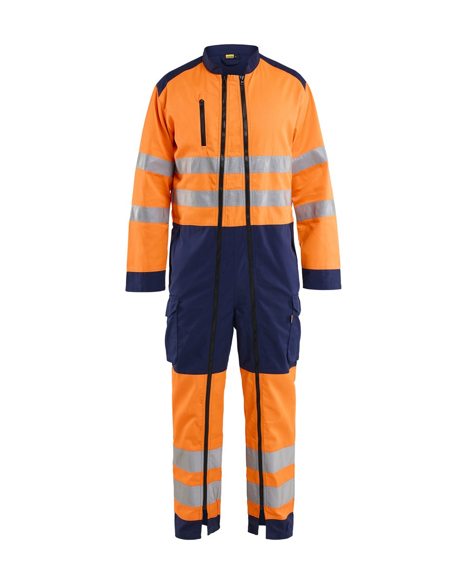 Blåkläder 6020 High Vis overall - High Vis Oranje/Marineblauw