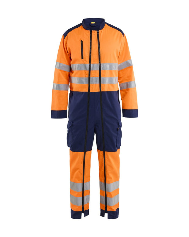Blåkläder 6020 High Vis overall - High Vis Oranje/Marineblauw