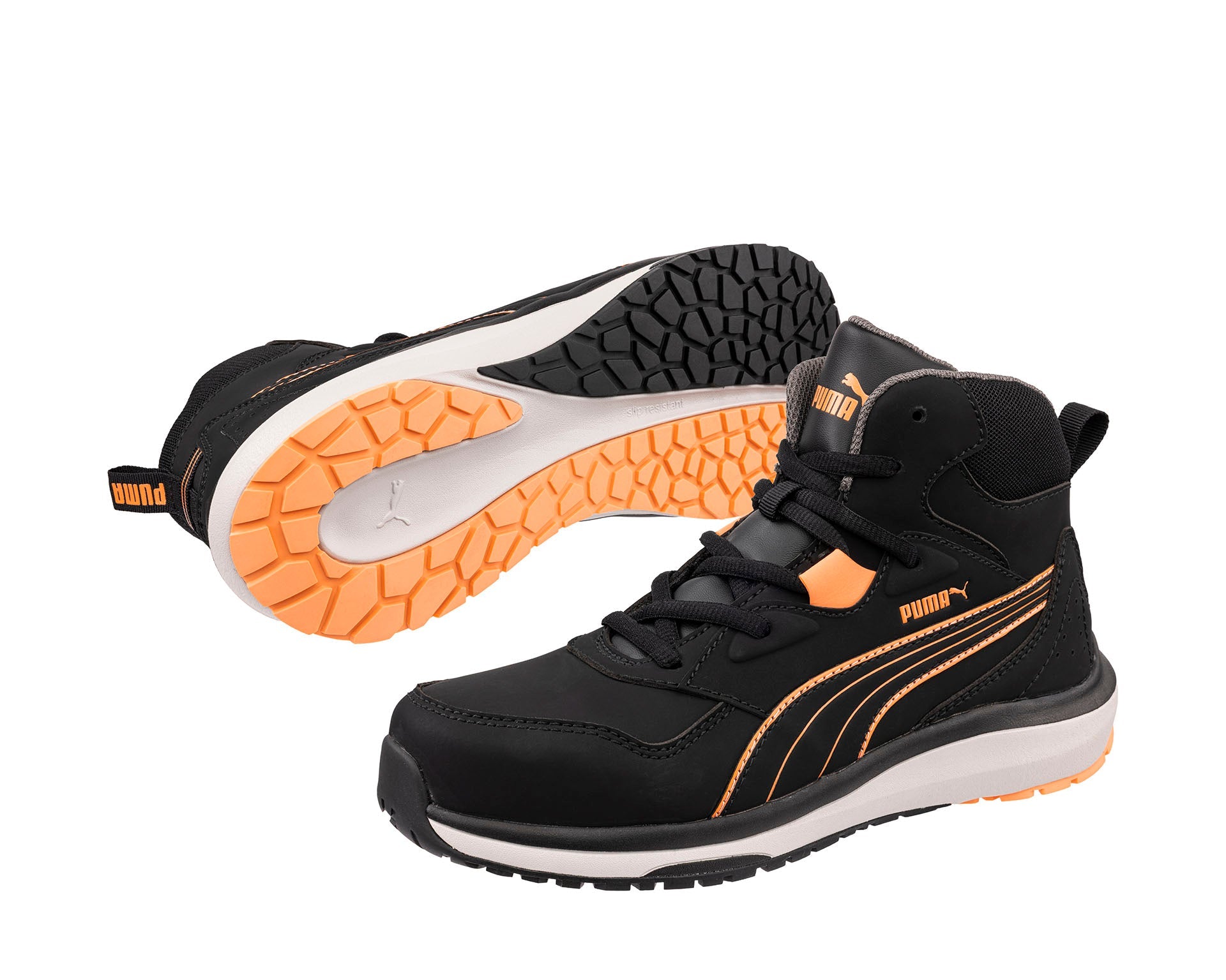Puma STEPPER BLK/PEACH MID S3S ESD FO HRO SR Veiligheidsschoenen