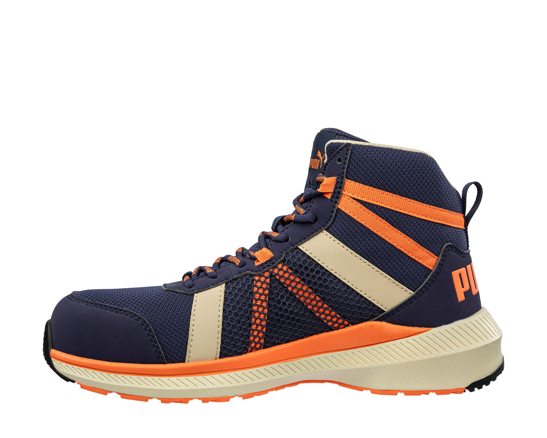 Puma RIVAL BLUE/ORANGE MID S1PS ESD FO HRO SR Veiligheidsschoenen