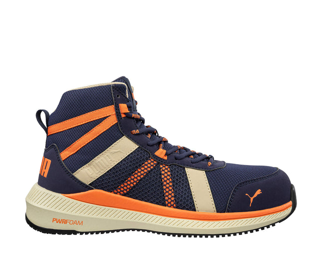 Puma RIVAL BLUE/ORANGE MID S1PS ESD FO HRO SR Veiligheidsschoenen