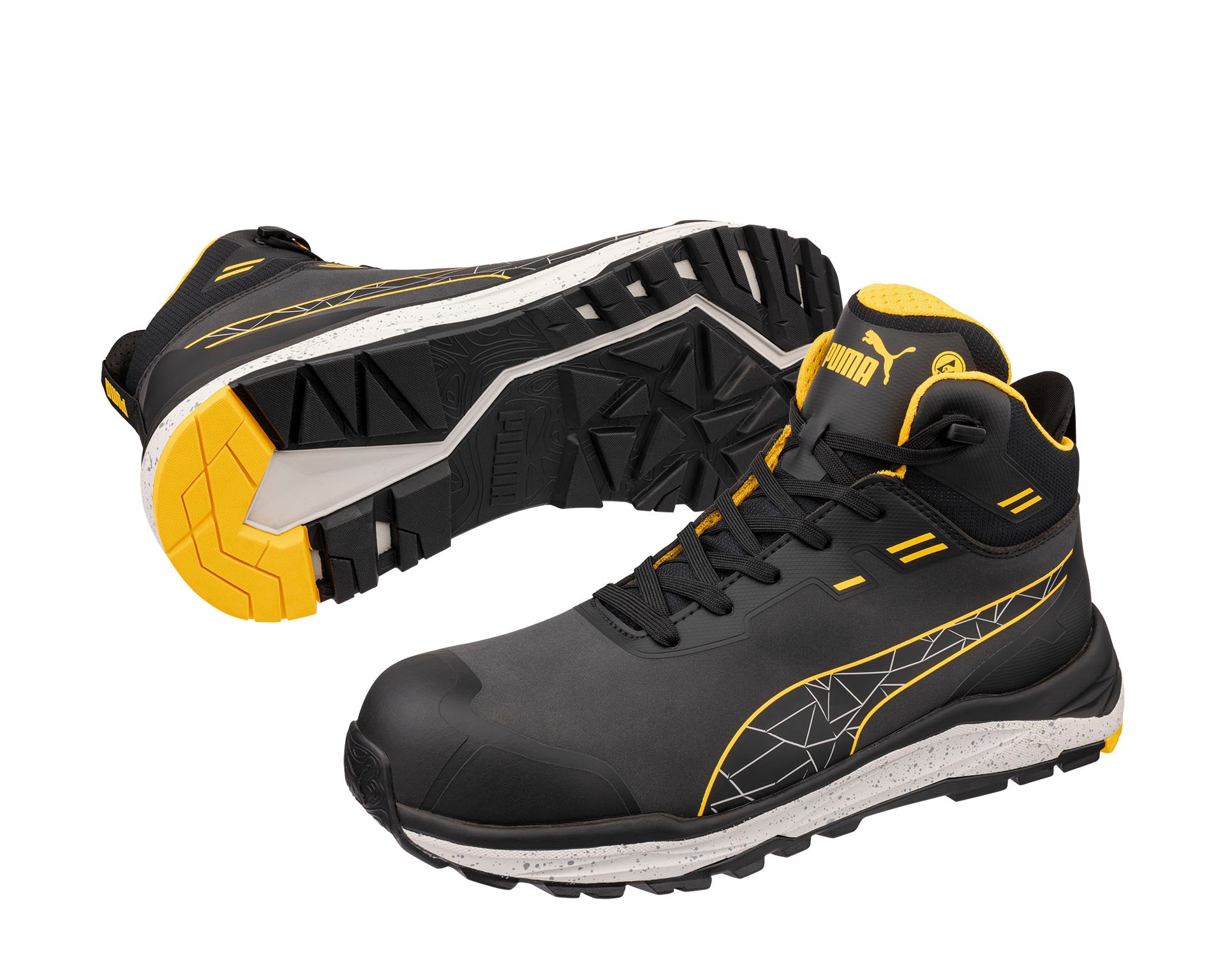 Puma XPLORE ANTHRACITE/YELLOW MID S3S ESD FO HRO SR Veiligheidsschoenen