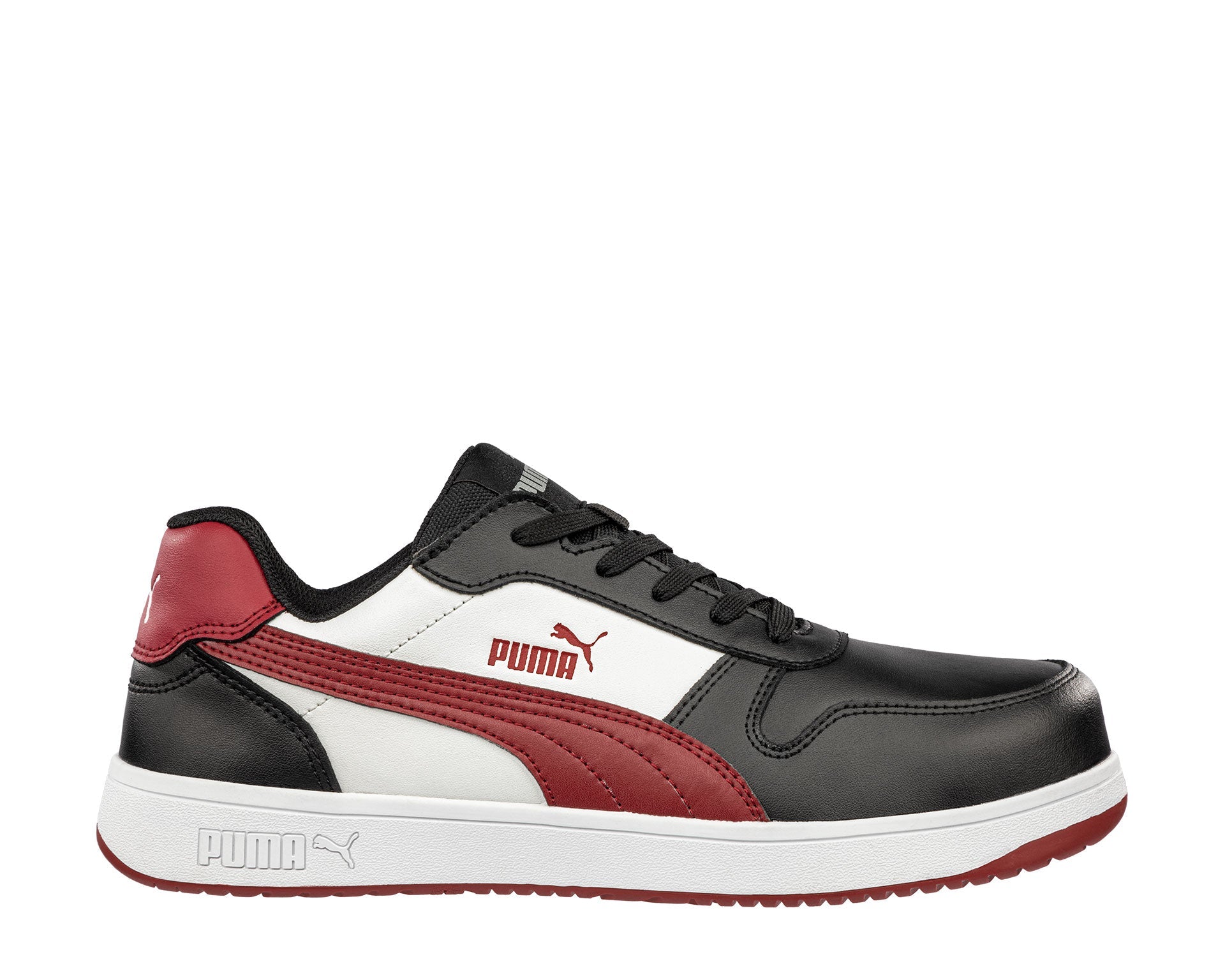 Puma FRONTCOURT BLK/WHT/RED LOW S3L ESD FO HRO SR Veiligheidsschoenen