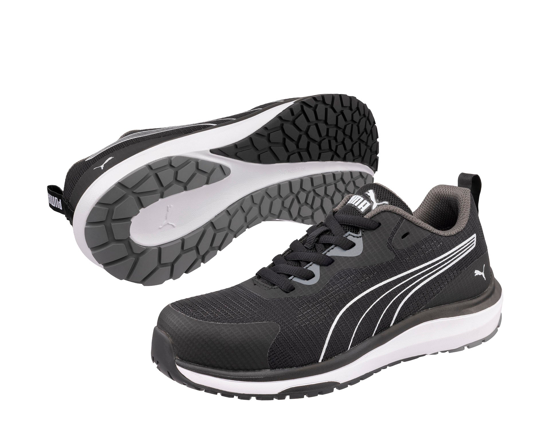 Puma CELERITY KNIT BLK/WHITE LOW S1PS ESD FO HRO SR Veiligheidsschoenen